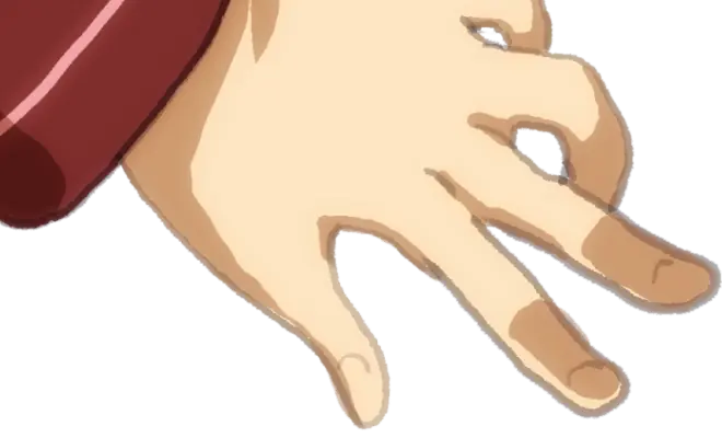 画面外から伸びてくる手のイラスト