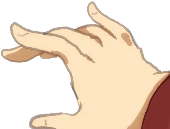 画面外から伸びてくる手のイラスト